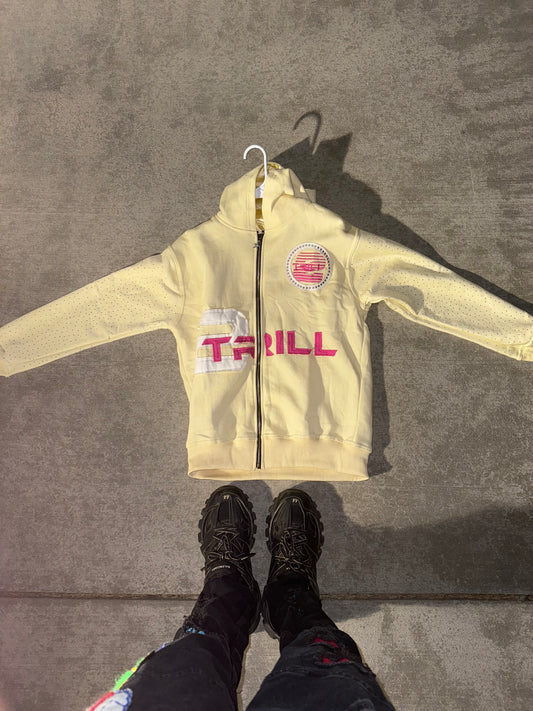 2trill Cream & Pink Hoodie