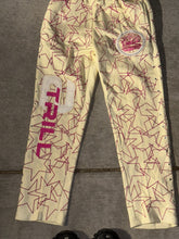 Load image into Gallery viewer, Cream &amp; Pink Flared Sweatpants
